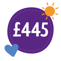 a-purple-coin-with-445-pounds-on-it