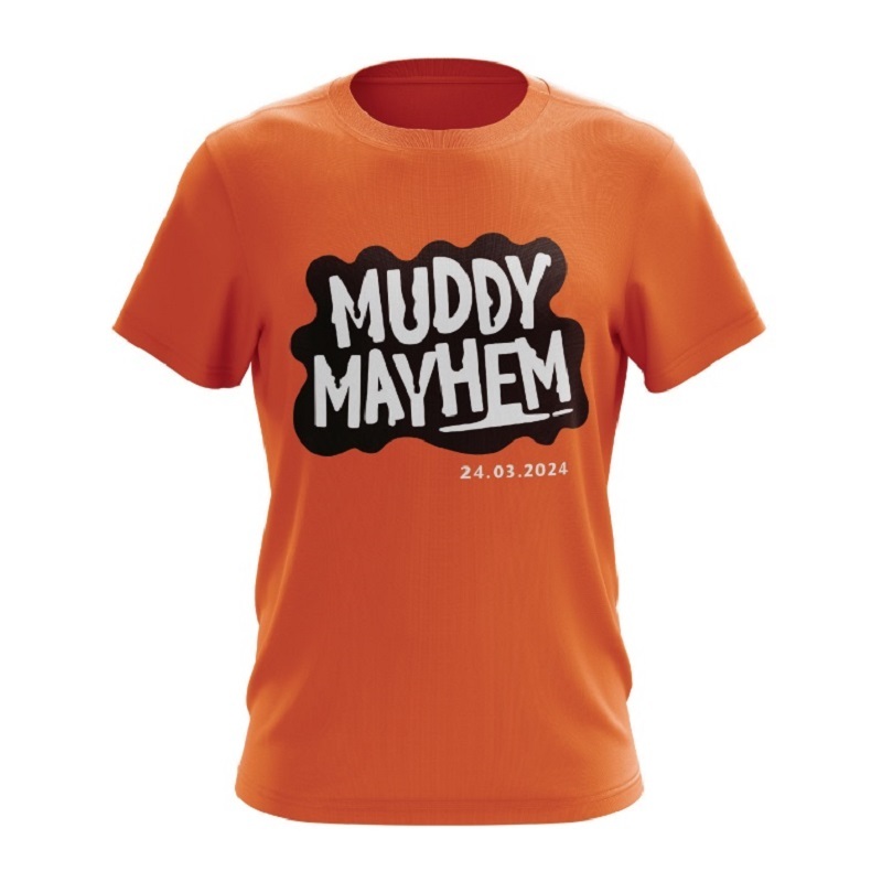 orange-t-shirt-printed-with-the-muddy-mayhem-logo-and-date-24.03.2024