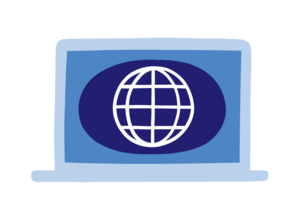 illustration-of-a-laptop-with-internet-symbol