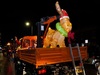 an-inflatable-reindeer-on-the-back-of-a-truck