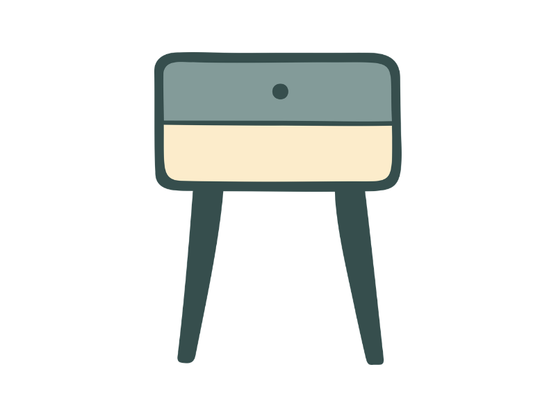 illustration-of-a-bedside-table