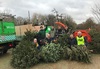 hospice-staff-and-volunteers-surrounded-by-christmas-trees