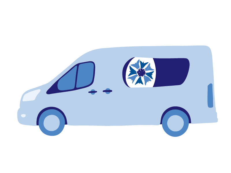 illustration-of-van-containing-hospice-logo