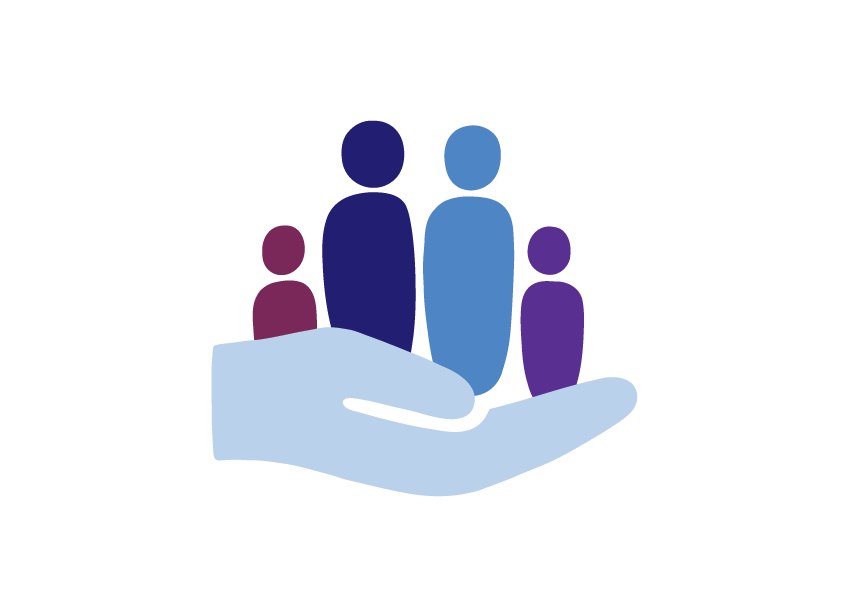 illustration-of-a-hand-holding-four-people