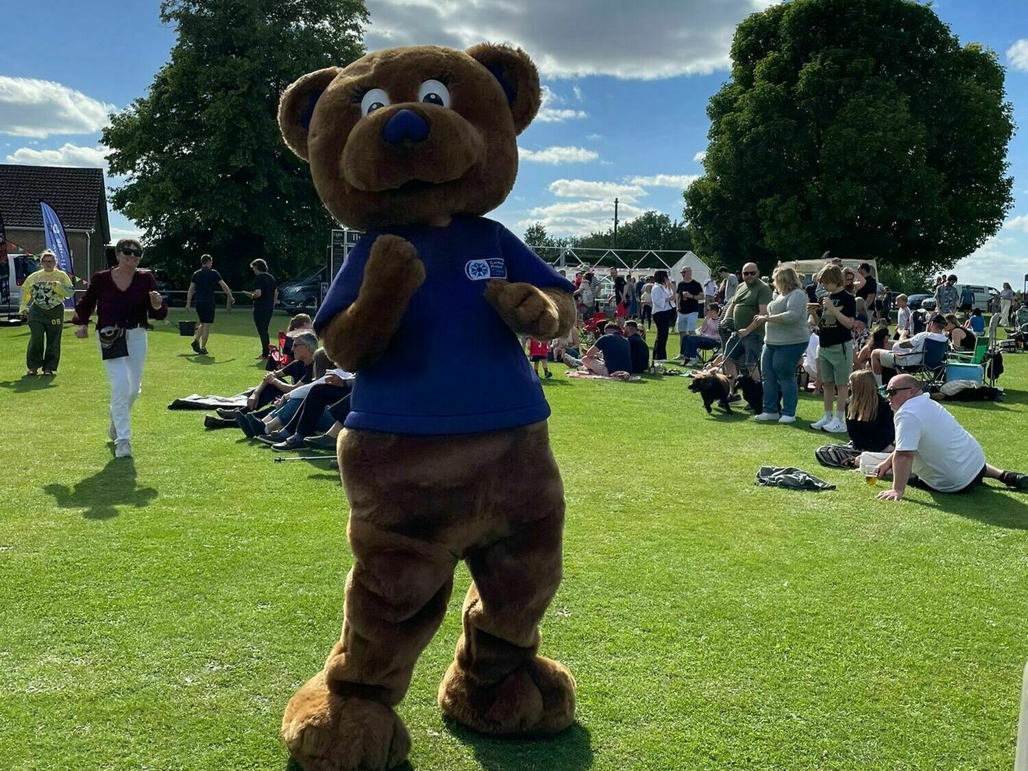 harry-the-bear-hospice-mascot-standing-in-a-field