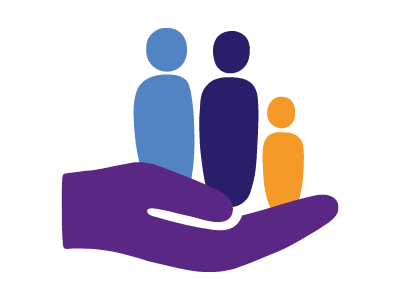 illustration-of-a-hand-holding-four-people-to-represent-a-family