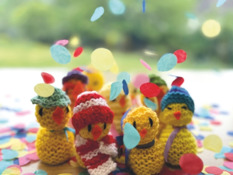 knitted-charlie-chicks-surrounded-by-confetti